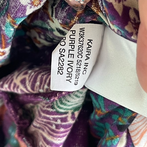 NWT Band of the Free MARGAUX PURPLE MIXED FLORAL MINI Ruffle Boho DRESS - Picture 9 of 11